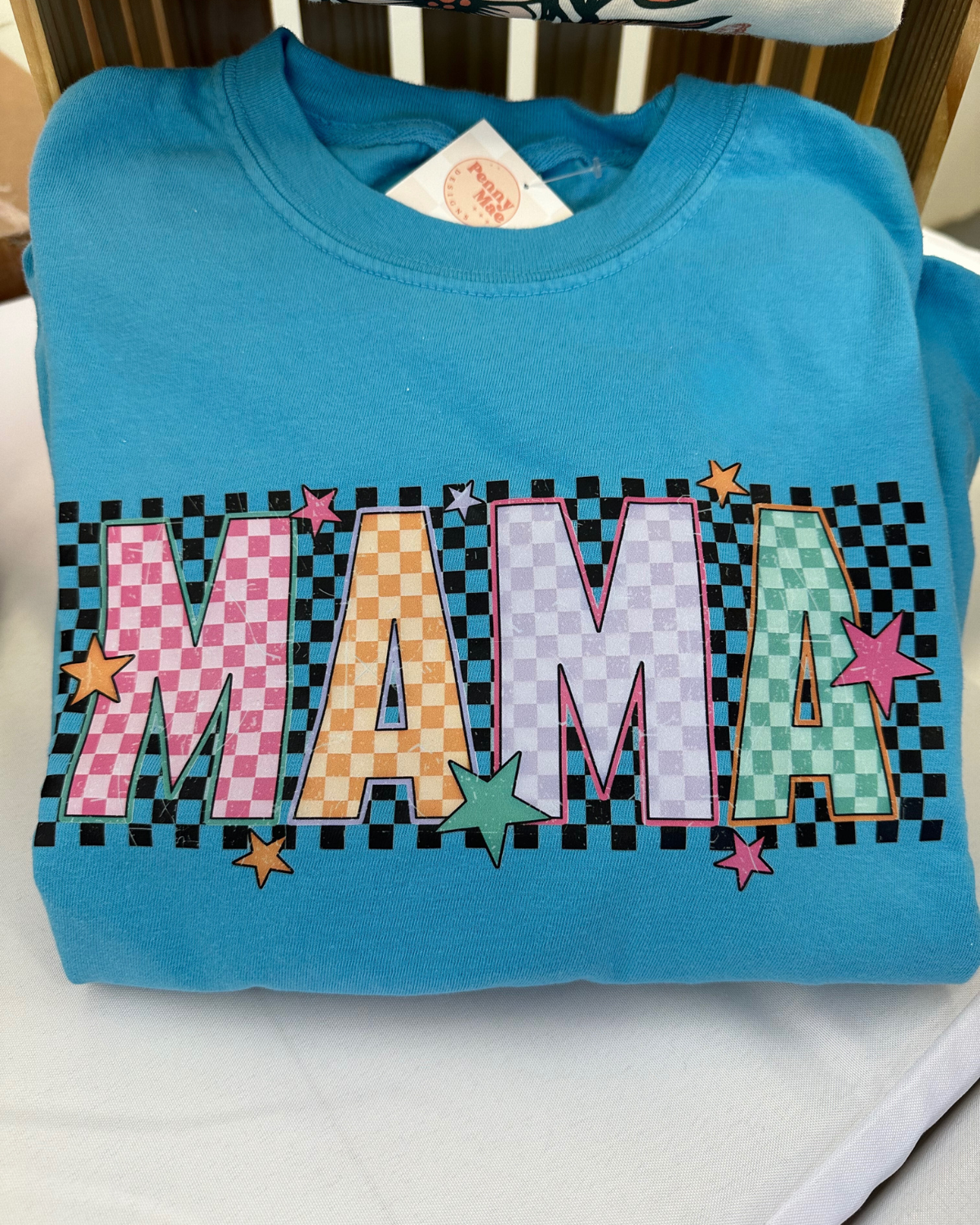 MAMA Checkered T-Shirt