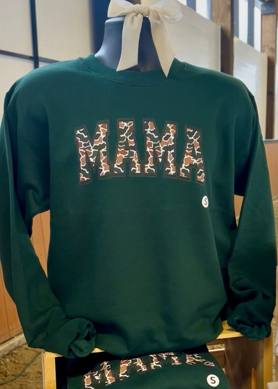 Camo MAMA crewneck