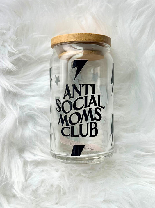 Antisocial moms club glass