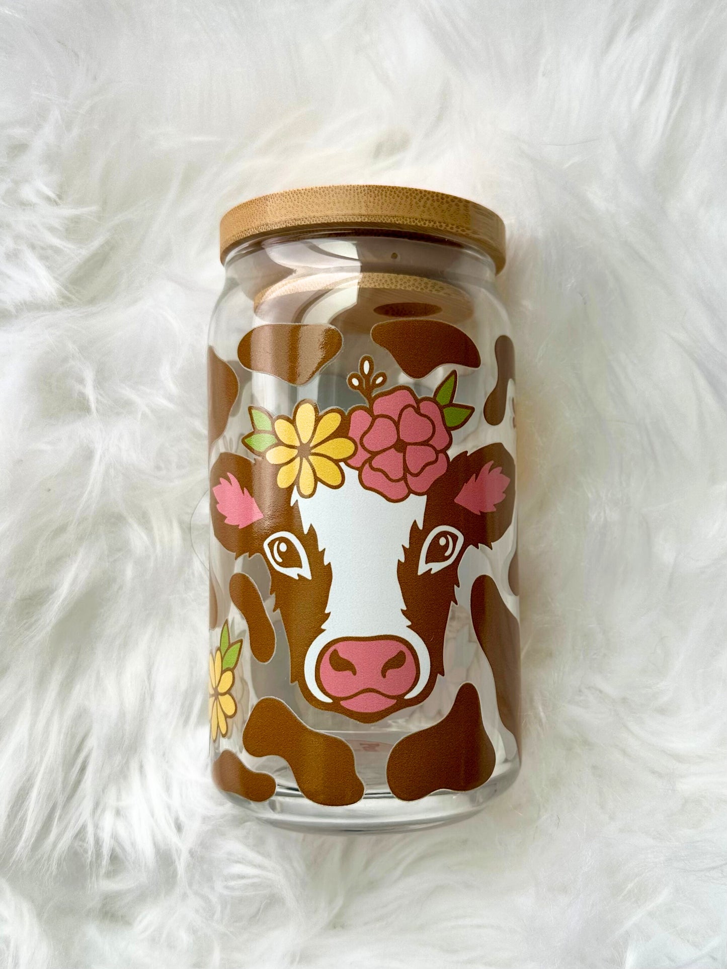 Brown cow glass